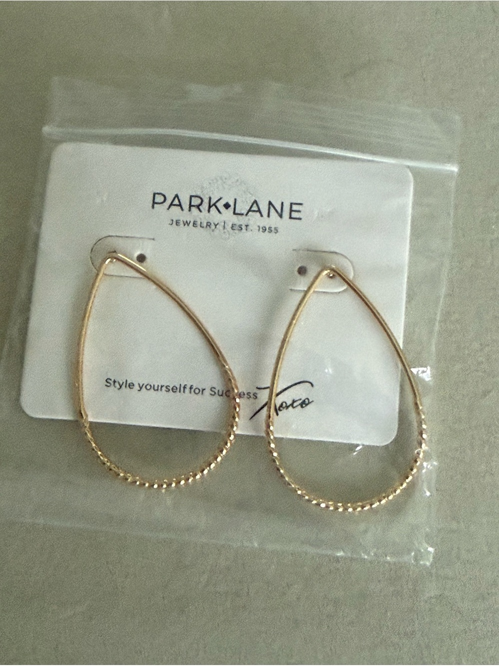 Park Lane Gold‎ Teardrop Hoop Earrings